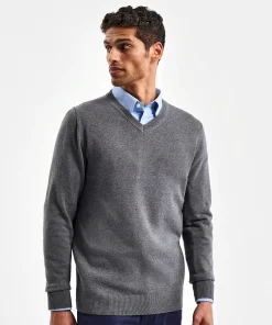 Alternative view of ASQUITH & FOX COTTON BLEND V NECK JUMPER